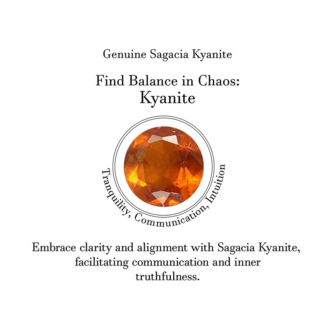 Orange Kyanite & White Topaz Pendant-(KYN-SP-1165-O.)